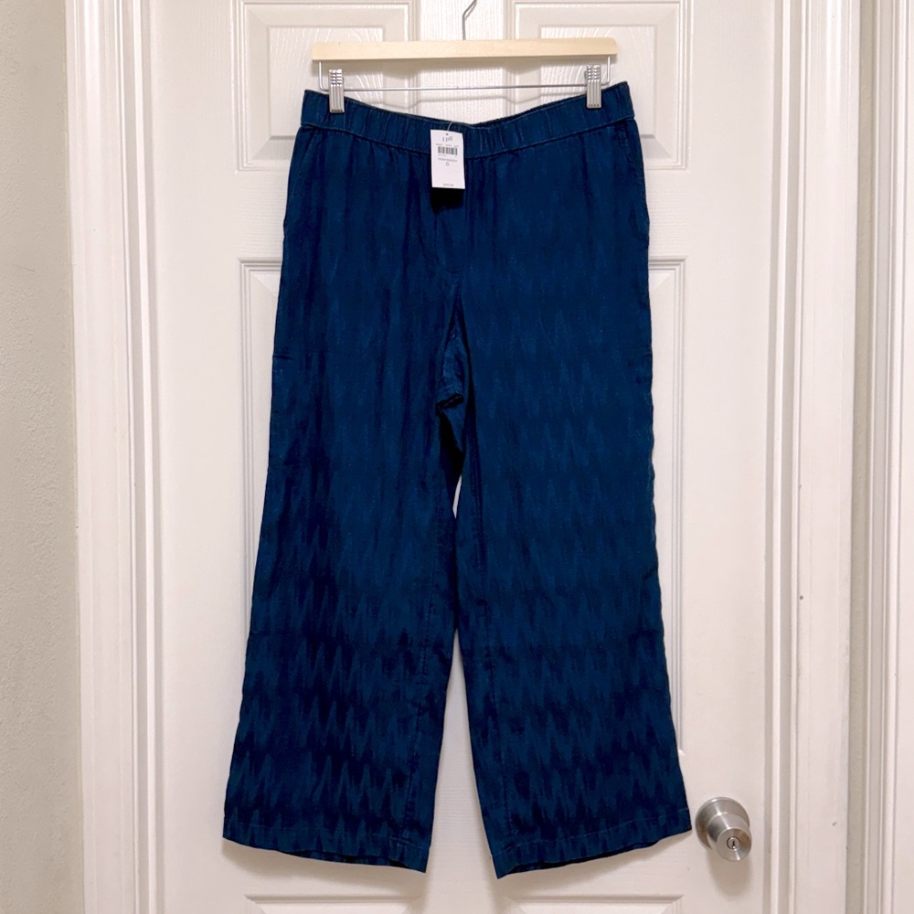 NWT J.Jill Pure Jill Indigo Dobby Crops in Odisha Wash - Picture 7 of 12